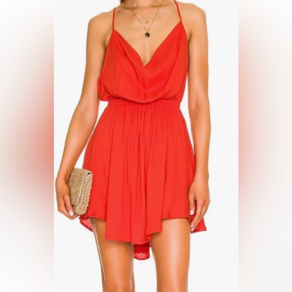 Indah Tahini Cowl Neck Dress